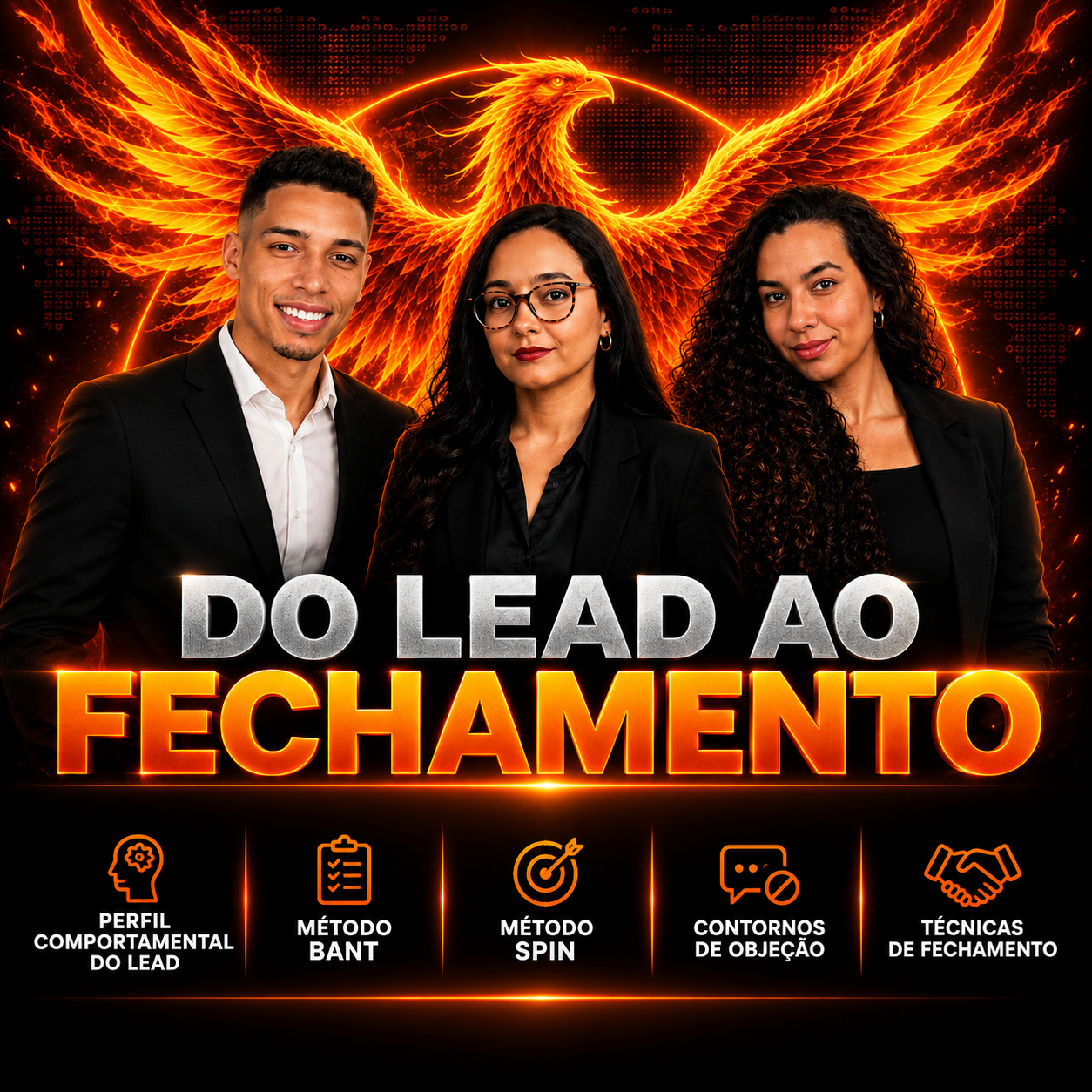 Capa da imersão Do Lead ao Fechamento com Gabriel, Hayane e Sandriny